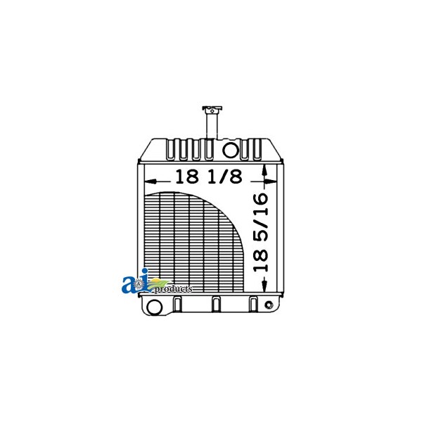Radiator (4 11/16" Filler Neck) 10" x33" x23"